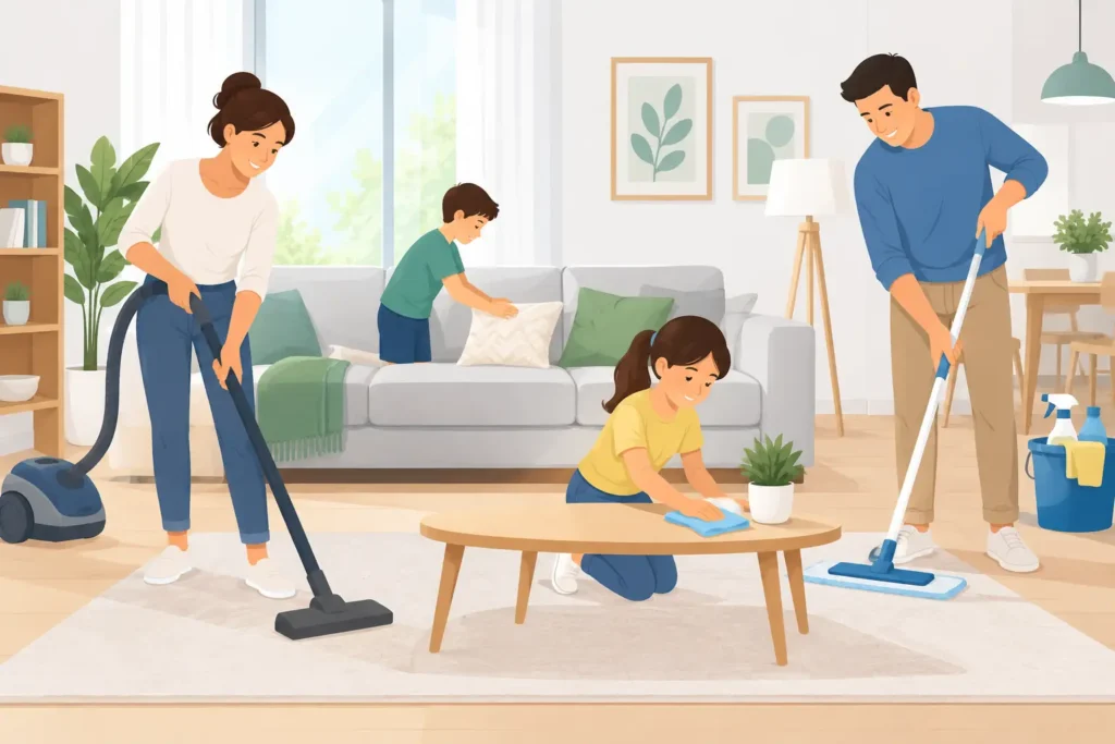 Healthy Home Cleaning Routine Guide for Busy Families