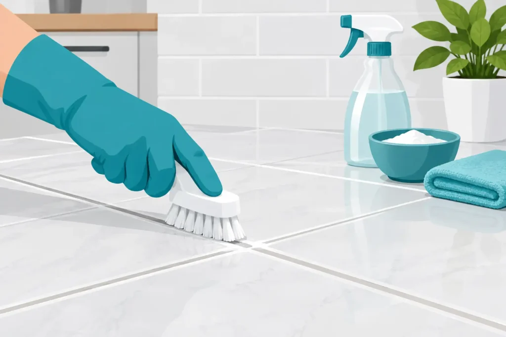How to Clean Kitchen Grout Without Damaging Tile