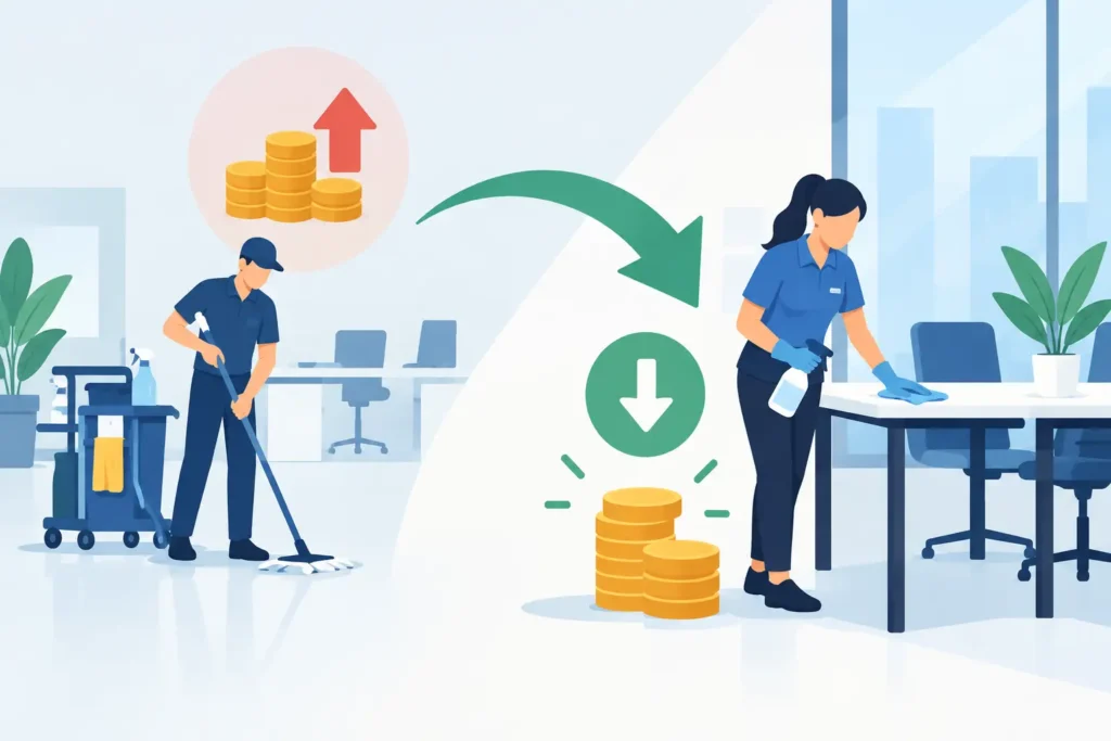 Outsourced Cleaning Cost Savings Example
